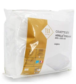Couette été légère 200g 200 x 200 cm pour lit 1 place
