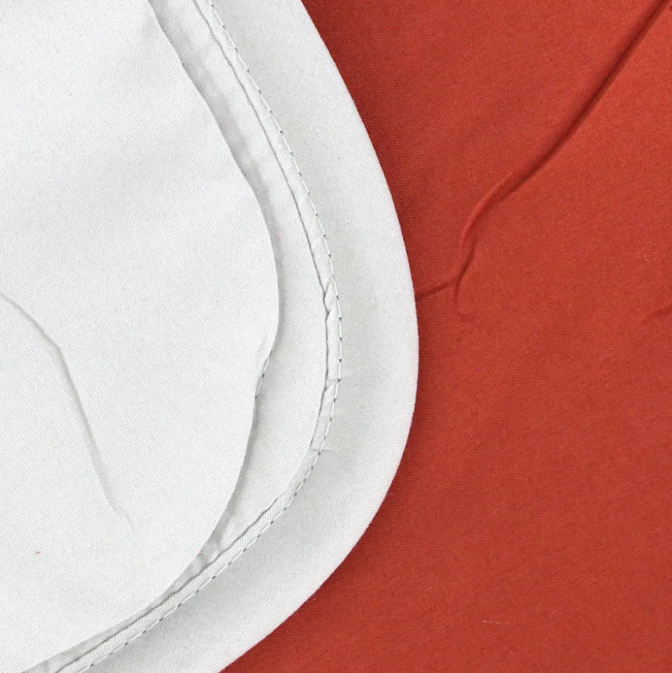 Couette été 260x240 cm COCOON BICOLORE Gingembre/Galet garnissage fibre polyester 200g/m2