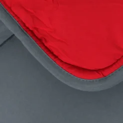 Couette été 140x200 cm COCOON BICOLORE Gris/Rouge garnissage fibre polyester 200g/m2