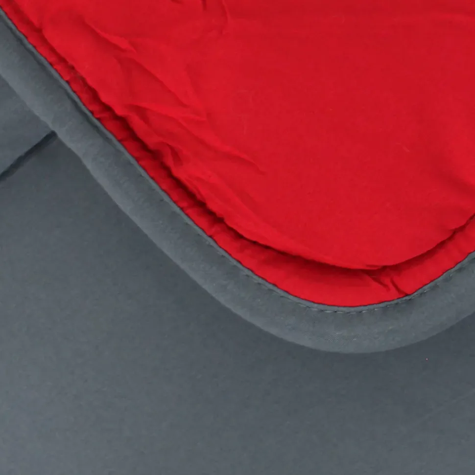 Couette été 140x200 cm COCOON BICOLORE Gris/Rouge garnissage fibre polyester 200g/m2