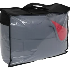 Couette été 140x200 cm COCOON BICOLORE Gris/Rouge garnissage fibre polyester 200g/m2