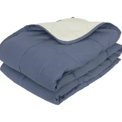 Couette été 260x240 cm COCOON BICOLORE Petrole/Mastic garnissage fibre polyester 200g/m2