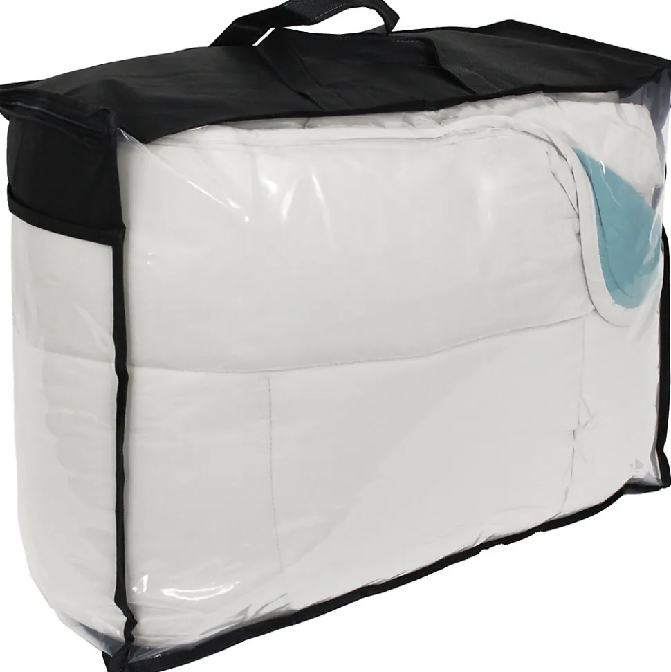 Couette été 140x200 cm COCOON BICOLORE Lac/Galet garnissage fibre polyester 200g/m2