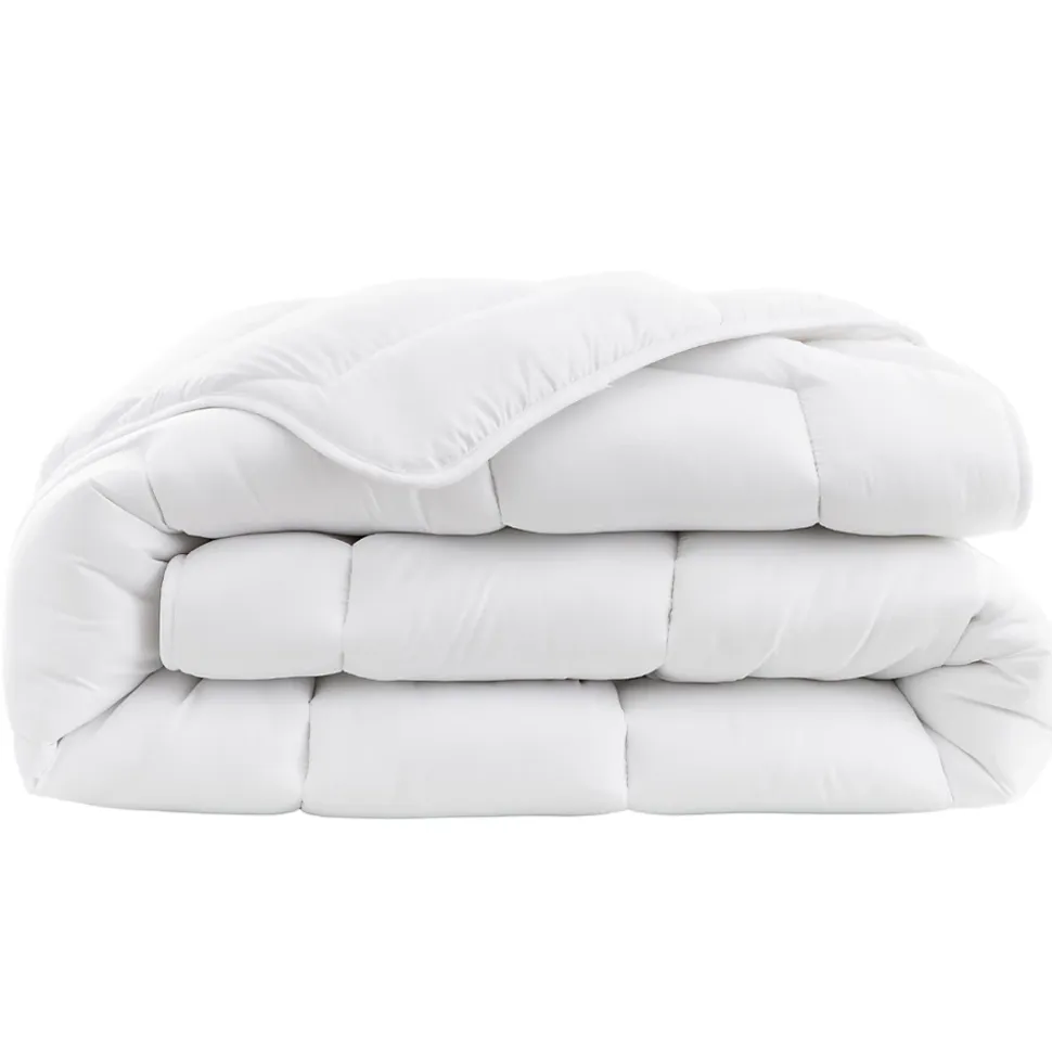 Couette tempérée 240 x 260 cm coton blanc