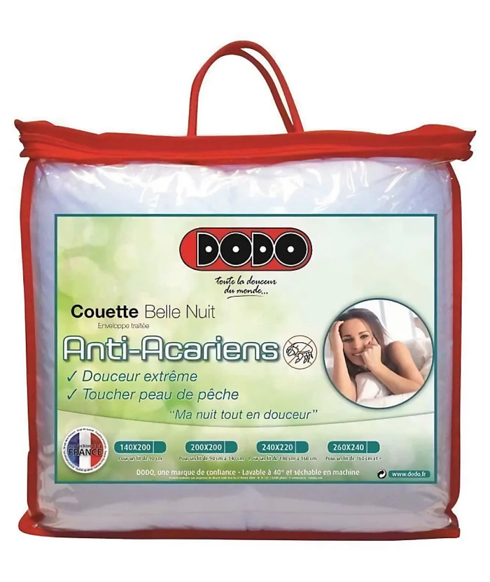 Couette tempérée Belle Nuit - 220 x 240 cm - 350gr/m² - Blanc - DODO