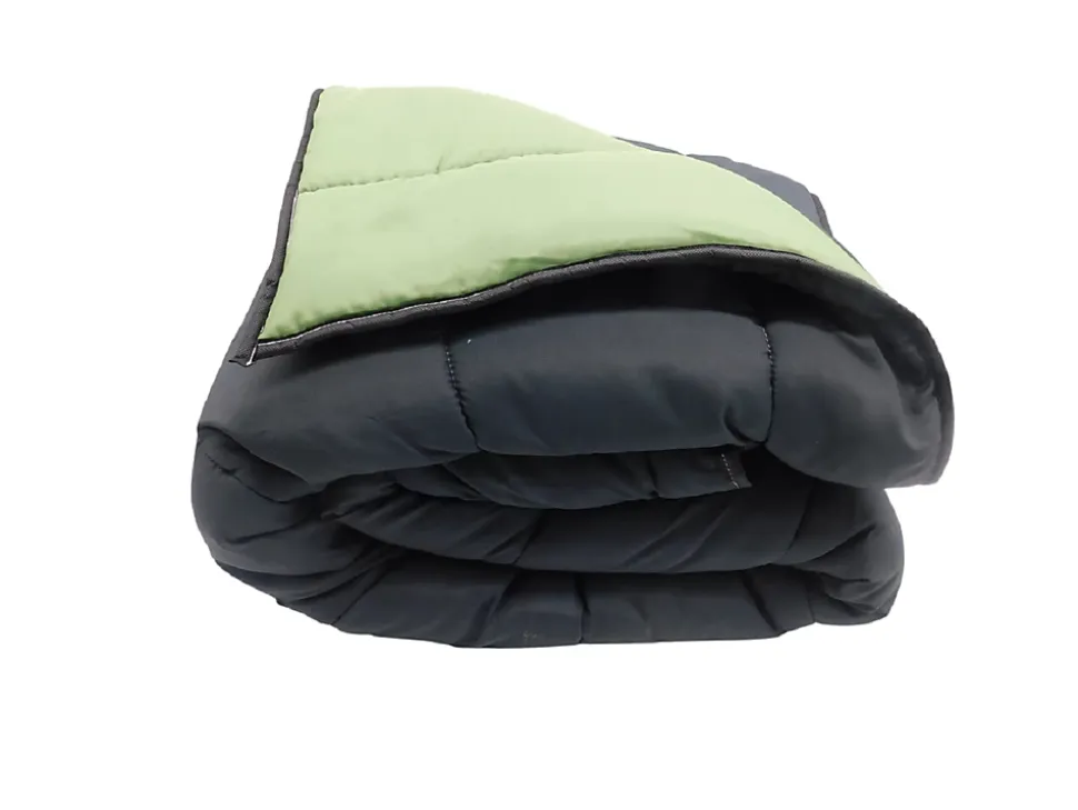 Couette tempérée Bicolore Noir / vert - 2 personnes 220 x 240 - 12977-11