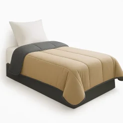 Couette tempérée Gris foncé / taupe - 1 personne 140 x 200 - 17292