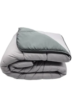 Couette Tempérée Gris Foncé/gris Clair - 2 Personnes 220 x 240 - 20727