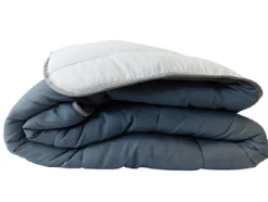 Couette Tempérée Gris Foncé/gris Clair - 1 Personne 140 x 200 - 20725