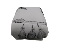 Couette tempérée imprimée attrape rêve noir - 1 ou 2 personnes 200 x 200 - 10742