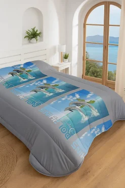Couette Tempérée Imprimée Dauphins - 1 ou 2 Personnes 200x200 - 20393