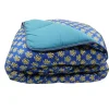Couette tempérée imprimée D-tox / uni bleu - 2 personnes 220 x 240 - mortreux