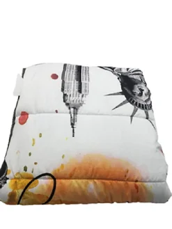 Couette Tempérée Imprimée New York Colors - 1 Personne 140 x 200 - 12965-17