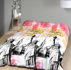 Couette Tempérée Imprimée New York Colors - 1 Personne 140 x 200 - 12965-17