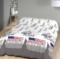 Couette Tempérée Imprimée New York - 1 Personne 140 x 200 - 12965-20