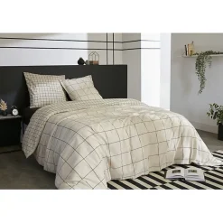 Couette toutes dimensions "Carrie Pampa" Réversible 100% Coton / 57 Fils/cm² l'Effet Papillon - - 140 x 200 cm pour lit 1 place