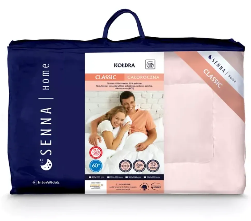 Couette toutes saisons 180x200 CLASSIC, Senna Home Rose