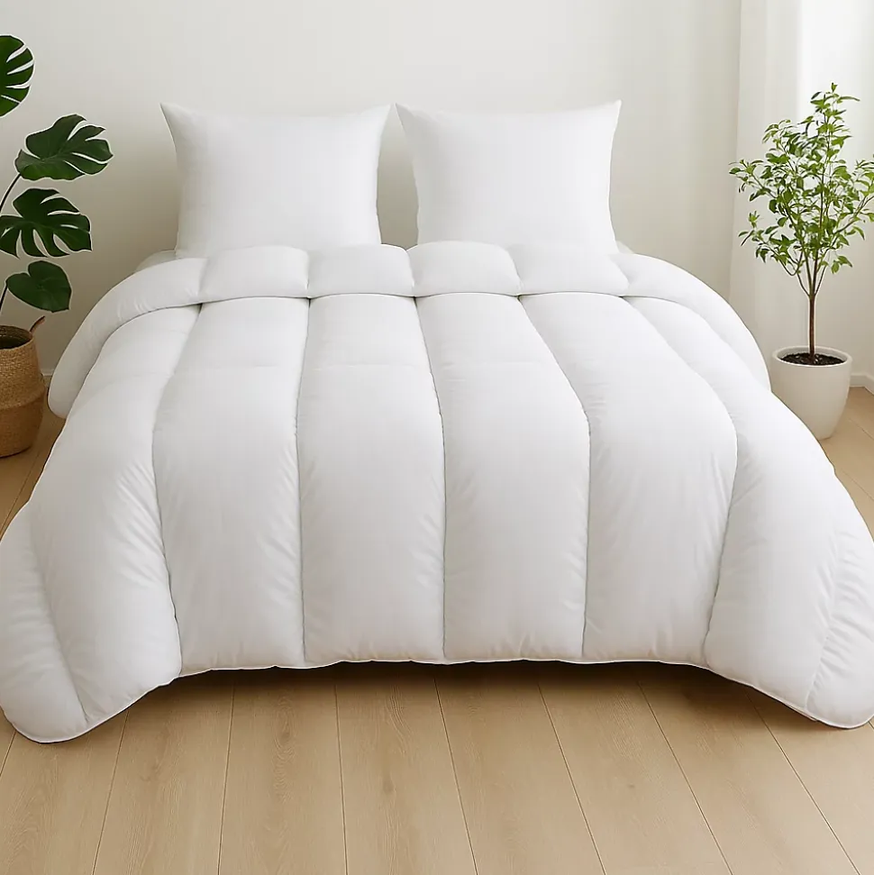 Couette Ultra chaude Microfibre Blanche - 1 ou 2 personnes 200 x 200 - 17130