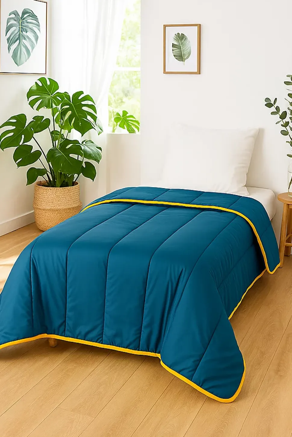 Couette ultra légère Bleu pétrole - 1 personne 140x200 - 13109