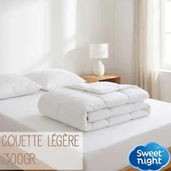 Couette 220x240 cm - Pour Lit 2 Personnes - Enveloppe en Coton - Légère - Sans Traitement