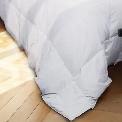 Couette 220x240 CM AELA blanche en plume d'oie anti acarien 500 gr