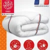 Couette 140x200 cm DODO CHAMPS DE LIN - Chaude - 450G/m² - Couette 1 personne -Douce et Chaude -Anti-acariens Antibactériens -