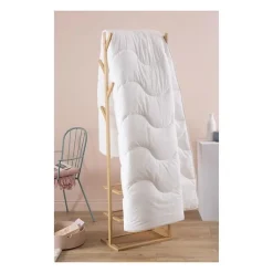 Couette 140x200 cm DODO CHAMPS DE LIN - Chaude - 450G/m² - Couette 1 personne -Douce et Chaude -Anti-acariens Antibactériens -