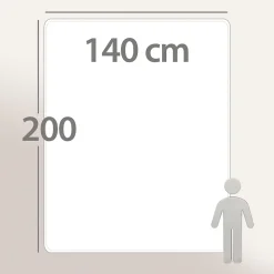 Couette 140x200 cm été ELSA garnissage fibre polyester 100g/m2