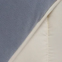 Couette 200x200 CM ZOE polaire biface gris et crème 400 gr