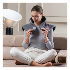 Coussin Chauffant - Imetec - Cervical - Tissu Hypoallergénique - 5 Températures - Lavable en Machine