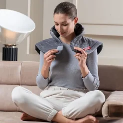 Coussin Chauffant - Imetec - Cervical - Tissu Hypoallergénique - 5 Températures - Lavable en Machine