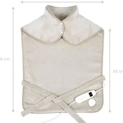 Coussin chauffant dos et cervicales - LIVOO - DOS218C - 100 W - 60 x 90 cm - Flanelle - Lavable en machine 30 deg - 50-65 deg -...