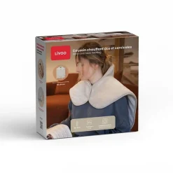 Coussin chauffant dos et cervicales - LIVOO - DOS218C - 100 W - 60 x 90 cm - Flanelle - Lavable en machine 30 deg - 50-65 deg -...