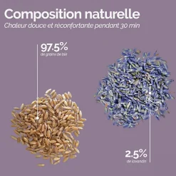 Coussin, tour de cou chauffant 50 x 12 cm - Bleu - Vivezen