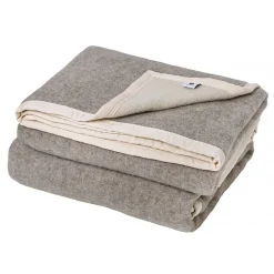 Couverture 100% Laine Toison DOr 180 x 240 taupe naturel