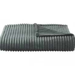 Couverture 100% polyester 240x260 cm microvelours DOLCE vert argile