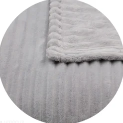 Couverture 100% polyester 220x240 cm microvelours DOLCE gris perle