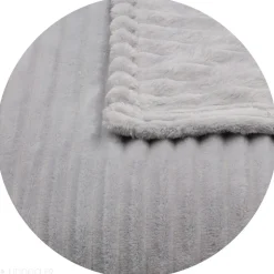 Couverture 100% polyester 180x240 cm microvelours DOLCE gris perle