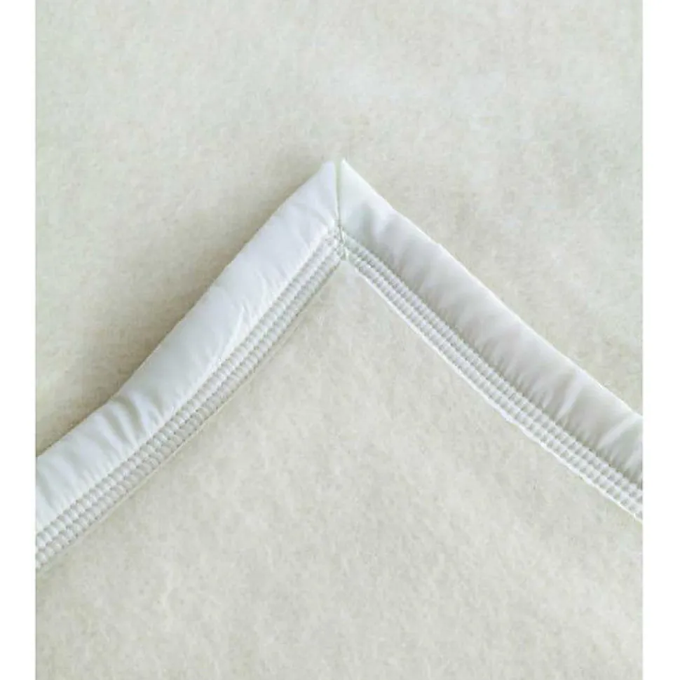 Couverture 100% Pure Laine Vierge Double face "Volta" 500 gr/m² Toison d'Or - Volta Naturel Blanchi - 240 x 300 cm