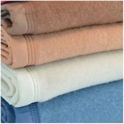 Couverture 100% Pure Laine Vierge Double face