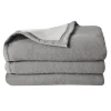 Couverture 100% Pure Laine Vierge Double face "Volta" 500 gr/m² Toison d'Or - Volta Anthracite Souris - 240 x 300 cm