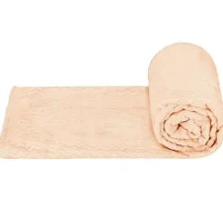 Couverture - SPRINGOS - Plaid doux 200x220 cm - Polyester 100% - Zigzag - Vieux rose