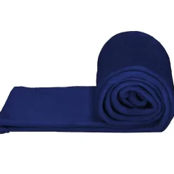 Couverture - SPRINGOS - 200x220 cm - Bleu royal - 100% polyester - Douce et chaude