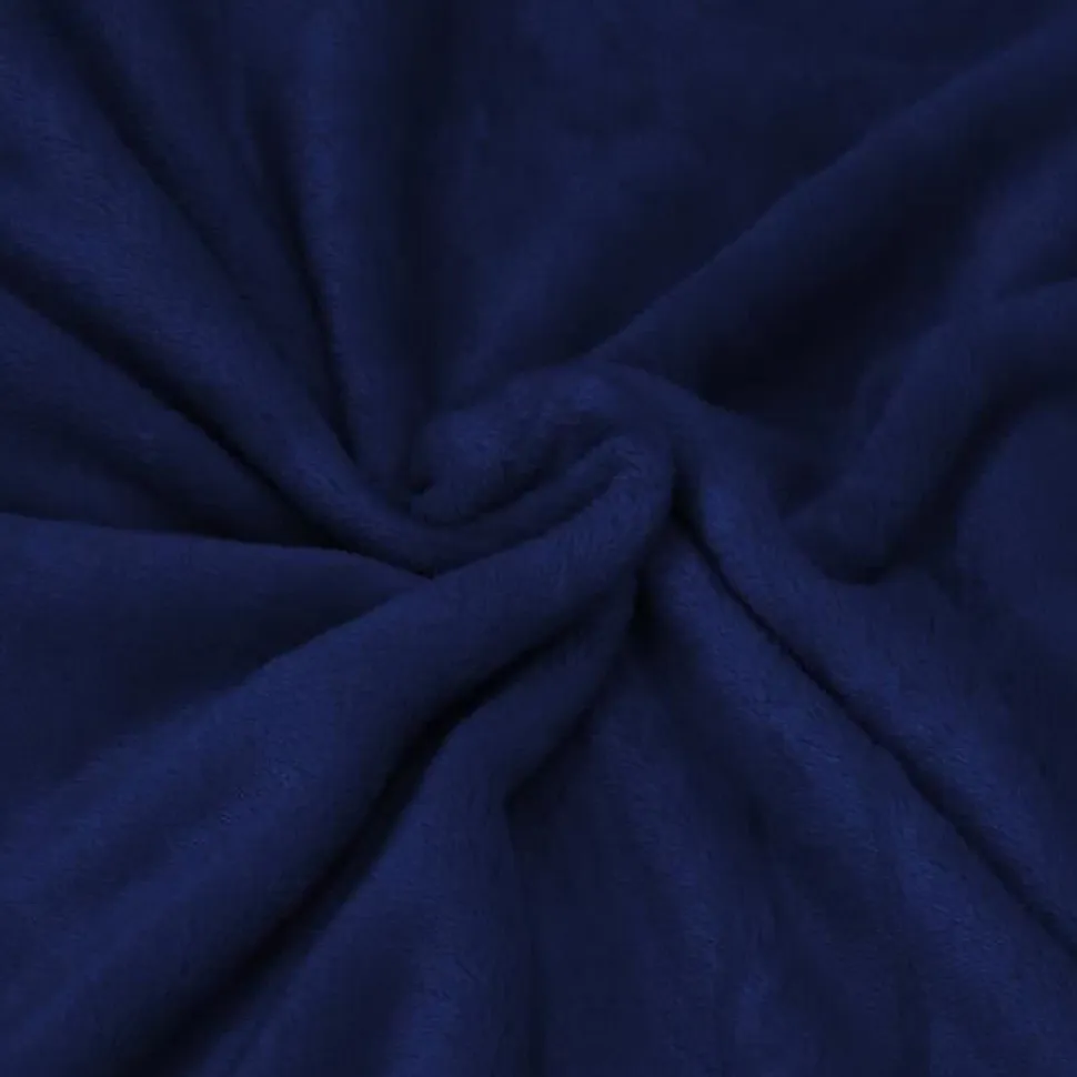 Couverture - SPRINGOS - 200x220 cm - Bleu royal - 100% polyester - Douce et chaude