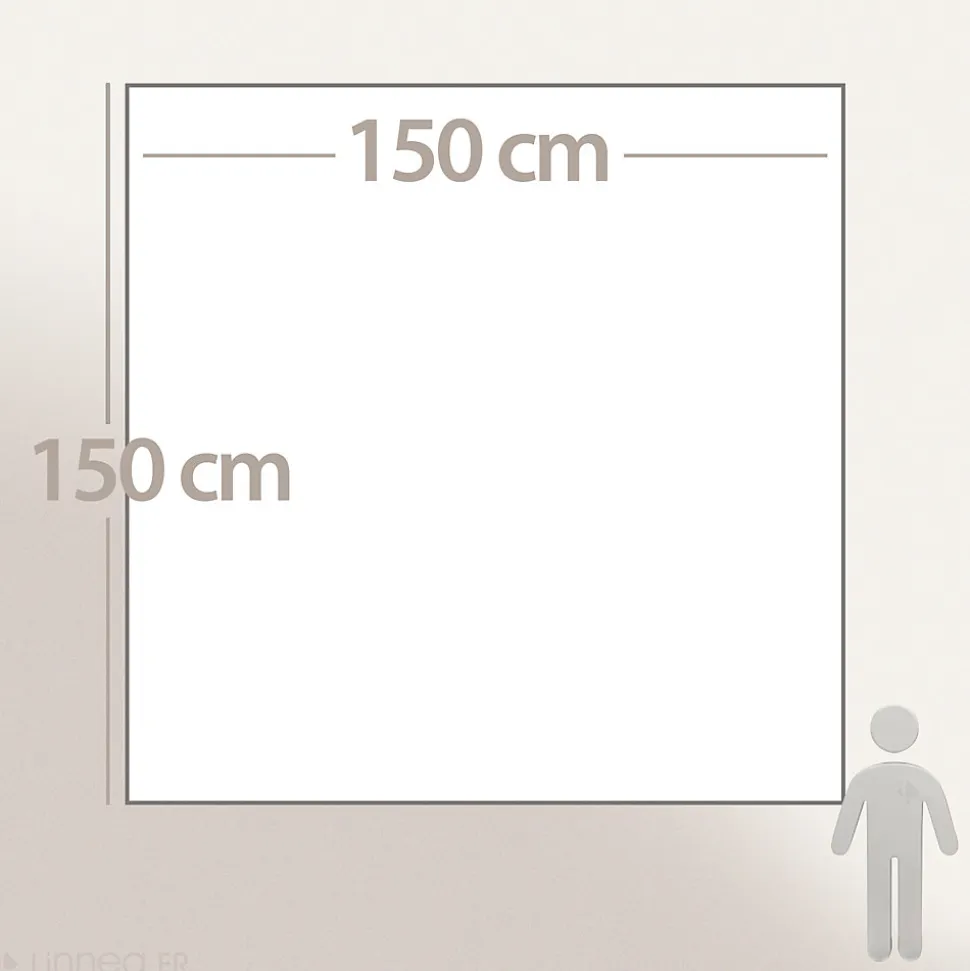 Couverture courtepointe en mousseline de coton 150x150 cm + 5 cm ELZA beige ficelle