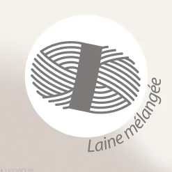 Couverture en laine mélangée 220x240 cm OSLOO gris perle