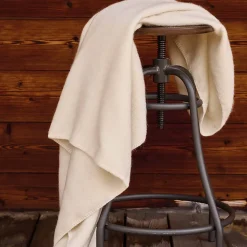 Couverture en laine mélangée 180x240 cm OSLOO beige naturel