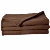 Couverture en polaire unie (240x260 cm - Marron chocolat)