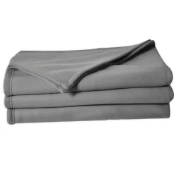 Couverture en polaire unie (240x260 cm - Argent)