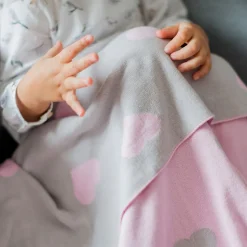 Couverture enfant cœurs 100 x 80 cm